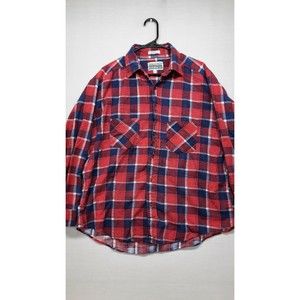 Big Creek Men's Button-Up Shirt Long Sleeve Size XL Plaid 100% Cotton